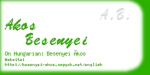 akos besenyei business card